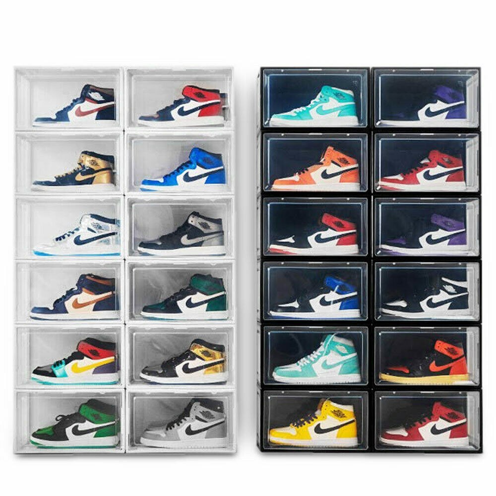 Box 2ks černý na boty organizér do skříně velikost 47 krabice M17488x2